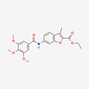 Ethyl 3-methyl-6-(3,4,5-trimethoxybenzamido)benzofuran-2-carboxylate