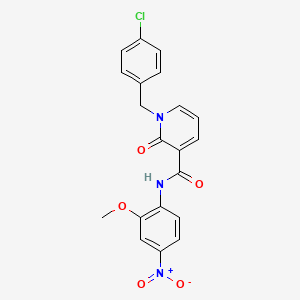 1-(4-chlorobenzyl)-N-(2-methoxy-4-nitrophenyl)-2-oxo-1,2-dihydropyridine-3-carboxamide