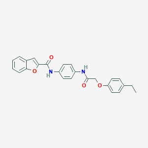 molecular formula C25H22N2O4 B278021 N-(4-{[2-(4-ethylphenoxy)acetyl]amino}phenyl)-1-benzofuran-2-carboxamide 