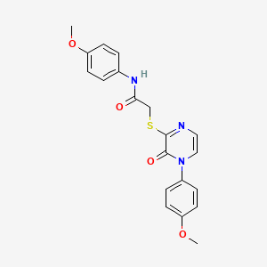 N-(4-methoxyphenyl)-2-[4-(4-methoxyphenyl)-3-oxopyrazin-2-yl]sulfanylacetamide
