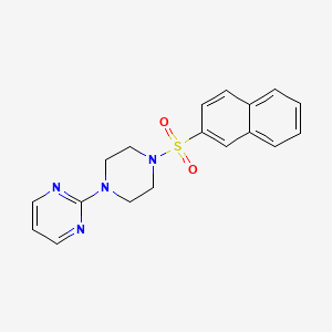 molecular formula C18H18N4O2S B2780218 1-(2-Naphthylsulfonyl)-4-pyrimidin-2-ylpiperazine CAS No. 256417-34-2