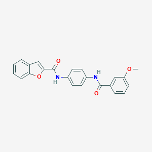 N-{4-[(3-methoxybenzoyl)amino]phenyl}-1-benzofuran-2-carboxamide