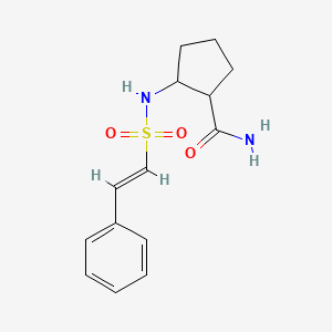 2-[[(E)-2-Phenylethenyl]sulfonylamino]cyclopentane-1-carboxamide