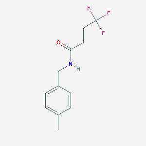 molecular formula C12H14F3NO B2780228 4,4,4-Trifluoro-N-[(4-methylphenyl)methyl]butanamide CAS No. 2327316-15-2