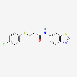 N-(benzo[d]thiazol-6-yl)-3-((4-chlorophenyl)thio)propanamide
