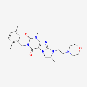 3-(2,5-dimethylbenzyl)-1,7-dimethyl-8-(2-morpholinoethyl)-1H-imidazo[2,1-f]purine-2,4(3H,8H)-dione