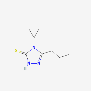 molecular formula C8H13N3S B2780239 4-cyclopropyl-5-propyl-4H-1,2,4-triazole-3-thiol CAS No. 667444-95-3