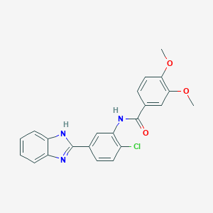 N-[5-(1H-benzimidazol-2-yl)-2-chlorophenyl]-3,4-dimethoxybenzamide