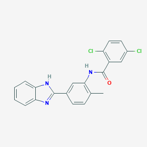 molecular formula C21H15Cl2N3O B278025 N-[5-(1H-benzimidazol-2-yl)-2-methylphenyl]-2,5-dichlorobenzamide 