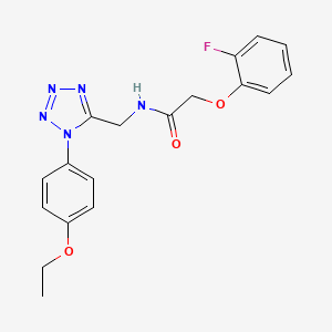 molecular formula C18H18FN5O3 B2780253 N-((1-(4-ethoxyphenyl)-1H-tetrazol-5-yl)methyl)-2-(2-fluorophenoxy)acetamide CAS No. 1005292-37-4