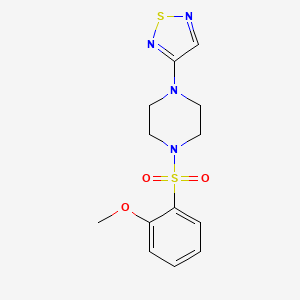 molecular formula C13H16N4O3S2 B2780256 1-(2-甲氧基苯磺酰)-4-(1,2,5-噻二唑-3-基)哌嗪 CAS No. 2097863-06-2