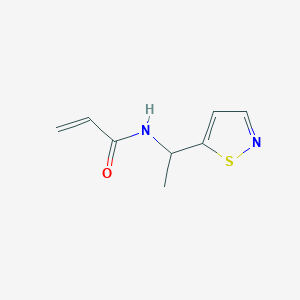 molecular formula C8H10N2OS B2780264 N-[1-(1,2-thiazol-5-yl)ethyl]prop-2-enamide CAS No. 2094854-30-3