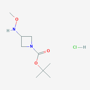 molecular formula C9H19ClN2O3 B2780270 Tert-butyl 3-(methoxyamino)azetidine-1-carboxylate;hydrochloride CAS No. 2344685-48-7
