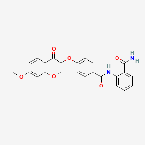 2-{[4-(7-Methoxy-4-oxochromen-3-yloxy)phenyl]carbonylamino}benzamide