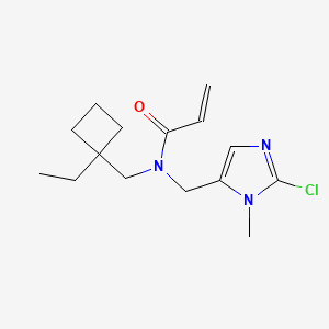 N-[(2-Chloro-3-methylimidazol-4-yl)methyl]-N-[(1-ethylcyclobutyl)methyl]prop-2-enamide