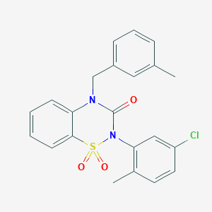 2-(5-chloro-2-methylphenyl)-4-(3-methylbenzyl)-2H-benzo[e][1,2,4]thiadiazin-3(4H)-one 1,1-dioxide
