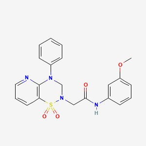 2-(1,1-dioxido-4-phenyl-3,4-dihydro-2H-pyrido[2,3-e][1,2,4]thiadiazin-2-yl)-N-(3-methoxyphenyl)acetamide