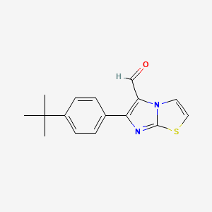 molecular formula C16H16N2OS B2780294 6-(4-Tert-butylphenyl)imidazo[2,1-b][1,3]thiazole-5-carbaldehyde CAS No. 562792-79-4