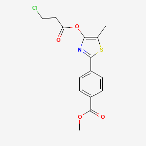 Methyl 4-{4-[(3-chloropropanoyl)oxy]-5-methyl-1,3-thiazol-2-yl}benzenecarboxylate