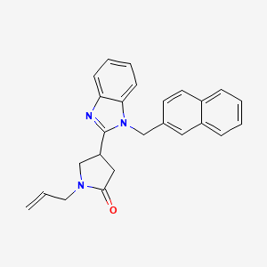 1-allyl-4-(1-(naphthalen-2-ylmethyl)-1H-benzo[d]imidazol-2-yl)pyrrolidin-2-one