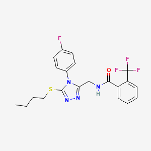 N-((5-(butylthio)-4-(4-fluorophenyl)-4H-1,2,4-triazol-3-yl)methyl)-2-(trifluoromethyl)benzamide
