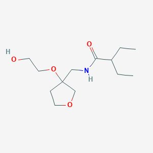 2-ethyl-N-((3-(2-hydroxyethoxy)tetrahydrofuran-3-yl)methyl)butanamide