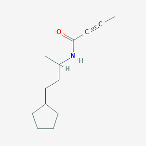 molecular formula C13H21NO B2780324 N-(4-cyclopentylbutan-2-yl)but-2-ynamide CAS No. 2094675-13-3