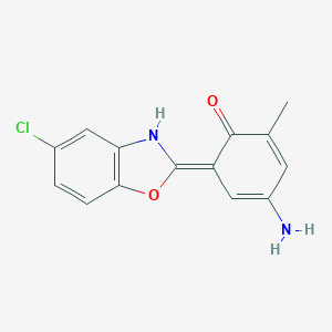 molecular formula C14H11ClN2O2 B278033 (6E)-4-amino-6-(5-chloro-3H-1,3-benzoxazol-2-ylidene)-2-methylcyclohexa-2,4-dien-1-one 
