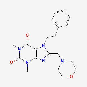 1,3-Dimethyl-8-morpholin-4-ylmethyl-7-phenethyl-3,7-dihydro-purine-2,6-dione