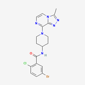 5-bromo-2-chloro-N-(1-(3-methyl-[1,2,4]triazolo[4,3-a]pyrazin-8-yl)piperidin-4-yl)benzamide