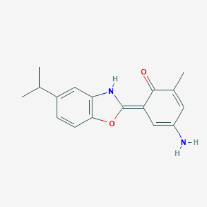 molecular formula C17H18N2O2 B278035 (6E)-4-amino-2-methyl-6-(5-propan-2-yl-3H-1,3-benzoxazol-2-ylidene)cyclohexa-2,4-dien-1-one 