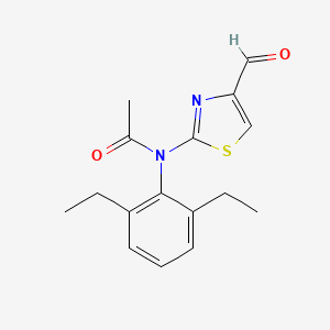 N-(2,6-diethylphenyl)-N-(4-formyl-1,3-thiazol-2-yl)acetamide