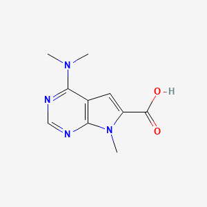 molecular formula C10H12N4O2 B2780351 4-(dimethylamino)-7-methyl-7H-pyrrolo[2,3-d]pyrimidine-6-carboxylic acid CAS No. 1375473-52-1