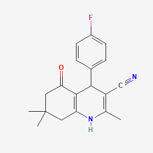 4-(4-Fluorophenyl)-2,7,7-trimethyl-5-oxo-1,4,5,6,7,8-hexahydroquinoline-3-carbonitrile