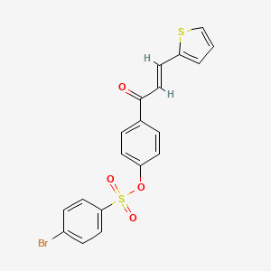 molecular formula C19H13BrO4S2 B2780360 4-(3-(2-Thienyl)acryloyl)phenyl 4-bromobenzenesulfonate CAS No. 297150-18-6