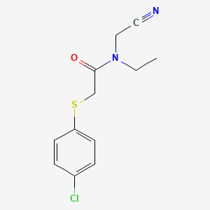 2-[(4-chlorophenyl)sulfanyl]-N-(cyanomethyl)-N-ethylacetamide