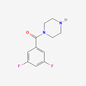 molecular formula C11H13ClF2N2O B2780368 (3,5-Difluorophenyl)(1-piperazinyl)methanone CAS No. 874942-08-2