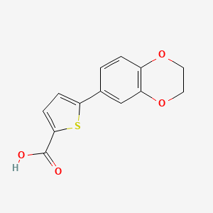 molecular formula C13H10O4S B2780369 5-(2,3-Dihydro-1,4-benzodioxin-6-yl)thiophene-2-carboxylic acid CAS No. 790681-94-6