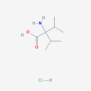 molecular formula C8H18ClNO2 B2780378 2-Amino-3-methyl-2-propan-2-ylbutanoic acid;hydrochloride CAS No. 911462-07-2