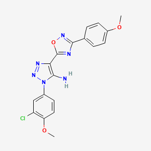 1-(3-chloro-4-methoxyphenyl)-4-[3-(4-methoxyphenyl)-1,2,4-oxadiazol-5-yl]-1H-1,2,3-triazol-5-amine
