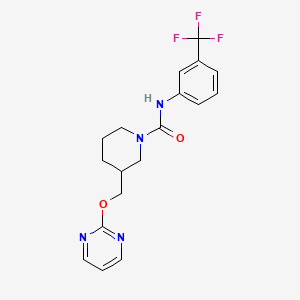 3-(Pyrimidin-2-yloxymethyl)-N-[3-(trifluoromethyl)phenyl]piperidine-1-carboxamide