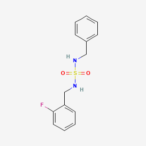 molecular formula C14H15FN2O2S B2780389 N-benzyl-N'-(2-fluorobenzyl)sulfamide CAS No. 337924-18-2