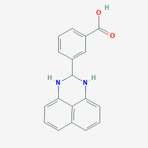molecular formula C18H14N2O2 B2780391 3-(2,3-Dihydro-1H-perimidin-2-yl)benzoic acid CAS No. 2413903-96-3