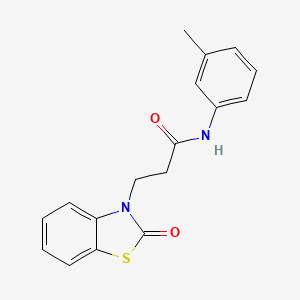 molecular formula C17H16N2O2S B2780392 3-(2-oxobenzo[d]thiazol-3(2H)-yl)-N-(m-tolyl)propanamide CAS No. 851989-85-0