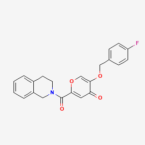 5-((4-fluorobenzyl)oxy)-2-(1,2,3,4-tetrahydroisoquinoline-2-carbonyl)-4H-pyran-4-one