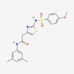 N-(3,5-dimethylphenyl)-2-(2-(4-methoxyphenylsulfonamido)thiazol-4-yl)acetamide