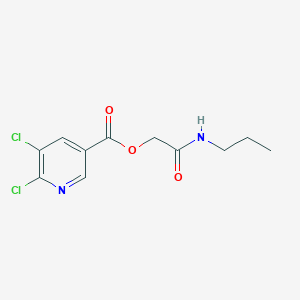 molecular formula C11H12Cl2N2O3 B2780411 [2-Oxo-2-(propylamino)ethyl] 5,6-dichloropyridine-3-carboxylate CAS No. 923254-85-7