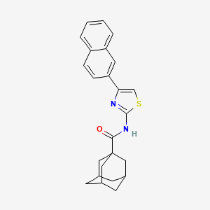 molecular formula C24H24N2OS B2780412 N-(4-naphthalen-2-yl-1,3-thiazol-2-yl)adamantane-1-carboxamide CAS No. 313549-71-2