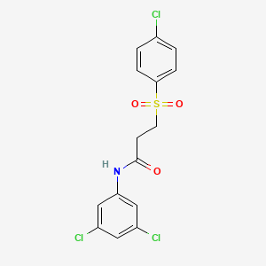 3-(4-chlorophenyl)sulfonyl-N-(3,5-dichlorophenyl)propanamide