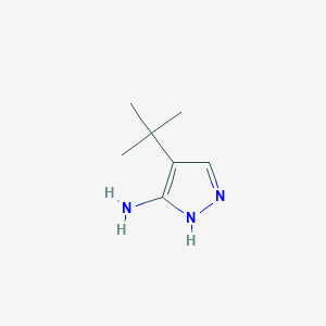 molecular formula C7H13N3 B2780415 4-tert-Butyl-1H-pyrazol-3-amine CAS No. 255047-12-2